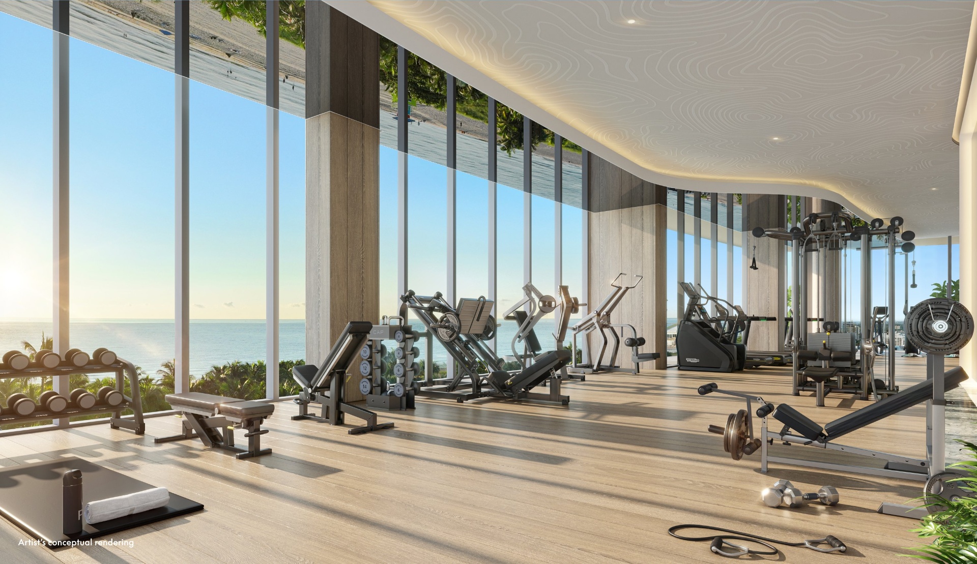 Fitness center oceanfront